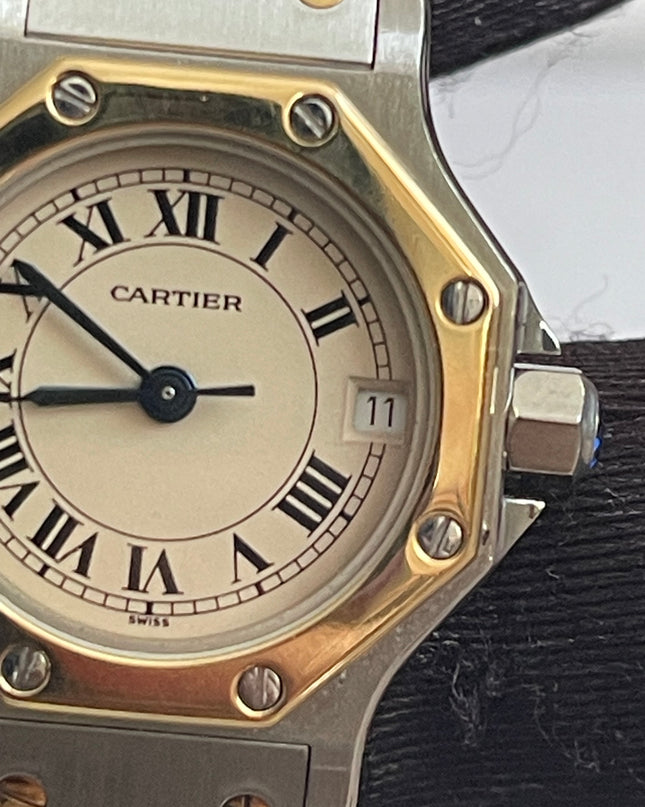 Preloved Authentic Cartier Santos Octagon — Two-Tone Steel & 18k Gold