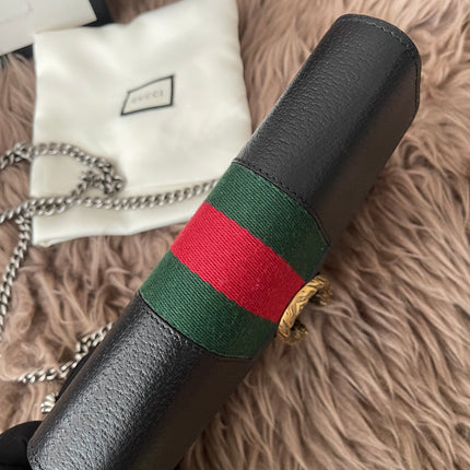 Preloved Authentic Gucci Dionysus Web Chain Wallet Leather Small crossbody bag