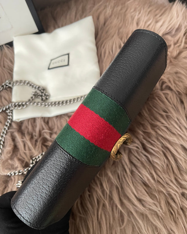 Preloved Authentic Gucci Dionysus Web Chain Wallet Leather Small crossbody bag