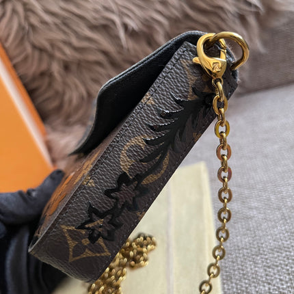 Preloved Authentic LV Félicie Pochette – Limited Edition Floral Jacquard Canvas
