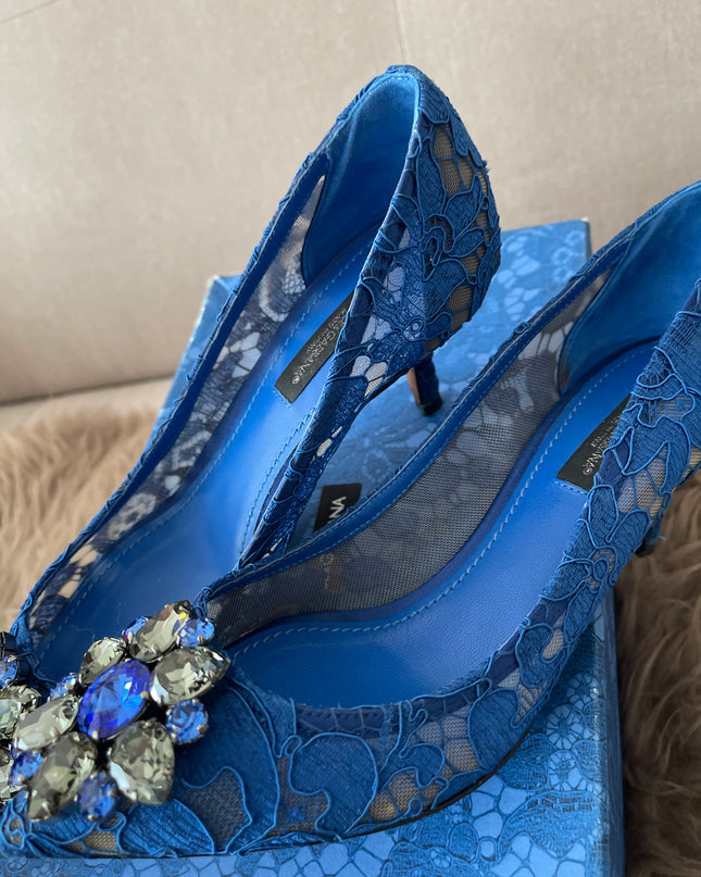 Preloved Authentic Dolce&Gabbana Lace rainbow pumps SZ36