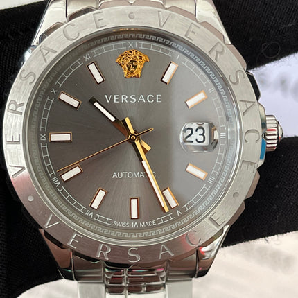 Preloved Authentic Versace Hellenyium Automatic watch with a grey dial