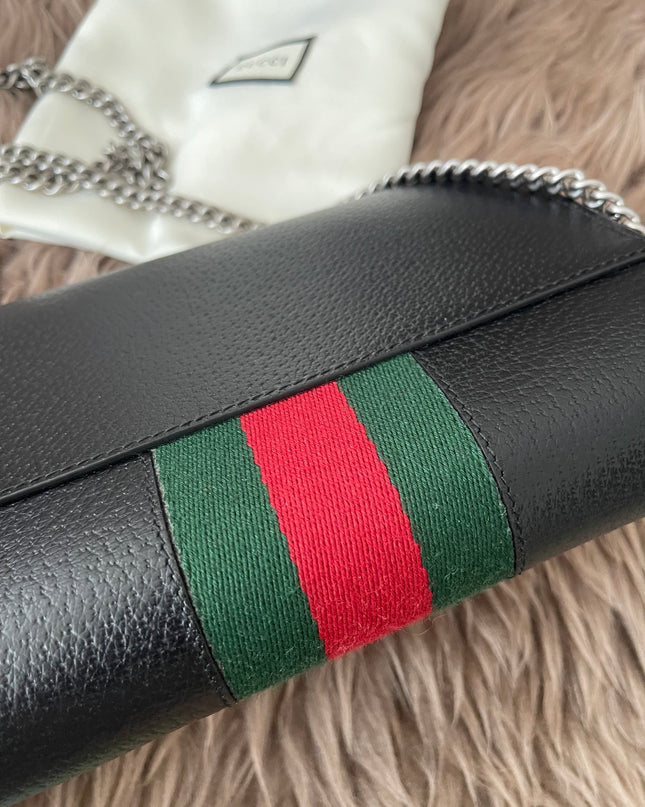 Preloved Authentic Gucci Dionysus Web Chain Wallet Leather Small crossbody bag