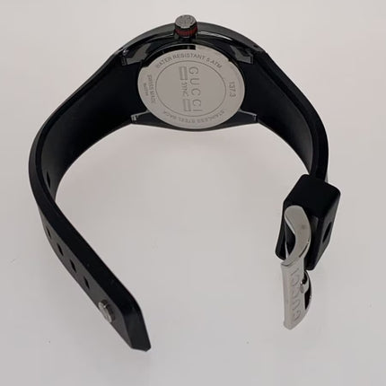 Preloved Authentic GUCCI SYNC/Sherry Line/Wristwatch/Analog/Rubber/BLK/137.3