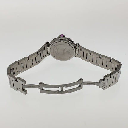 Preloved Authentic Cartier Quartz watch / Miss Pasha / Analog / Stainless steel / Pink / Silver