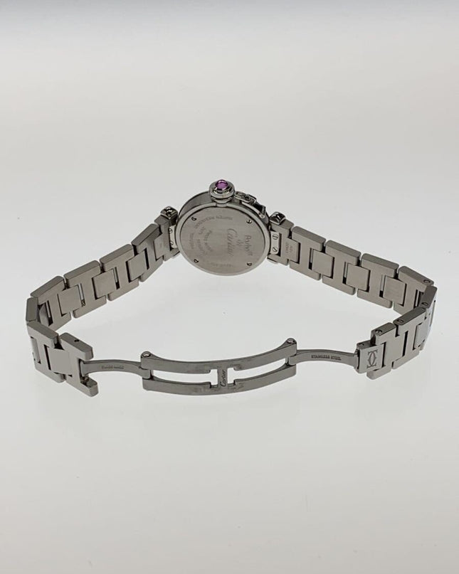 Preloved Authentic Cartier Quartz watch / Miss Pasha / Analog / Stainless steel / Pink / Silver