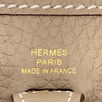 Preloved Authentic HERMES Evelyn TPM / K Stamp / G Hardware / 2025 / Shoulder Bag / Leather / Beige