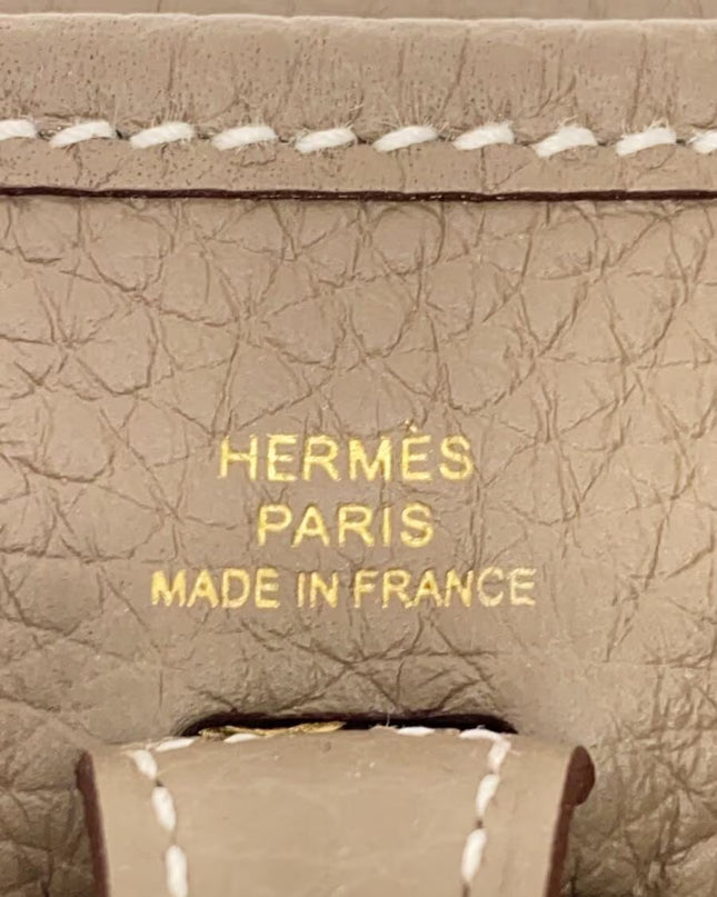 Preloved Authentic HERMES Evelyn TPM / K Stamp / G Hardware / 2025 / Shoulder Bag / Leather / Beige