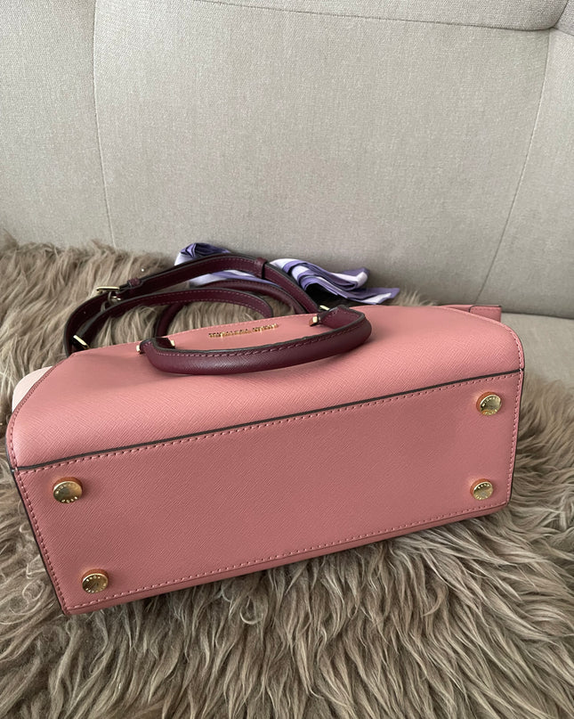 Preloved Authentic Michael Kors Selma Saffiano Leather Medium Satchel