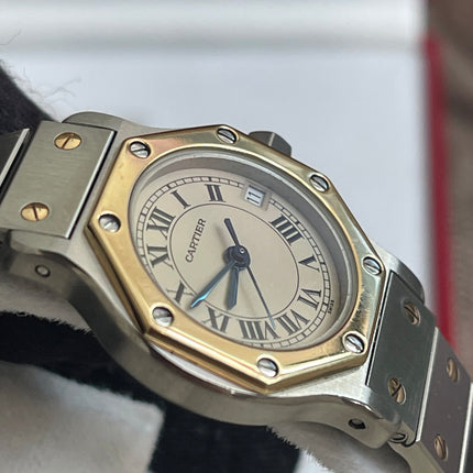 Preloved Authentic Cartier Santos Octagon — Two-Tone Steel & 18k Gold
