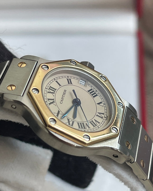 Preloved Authentic Cartier Santos Octagon — Two-Tone Steel & 18k Gold