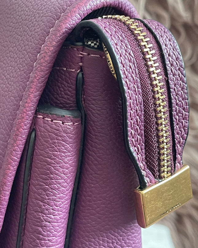Preloved Authentic Marc Jacobs Interlock Saddle Bag in Plum