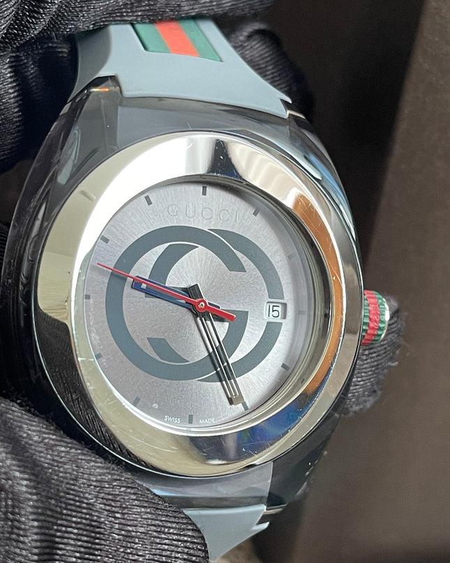 Preoved Authentic Gucci Sync Watch Grey Full Set with Box