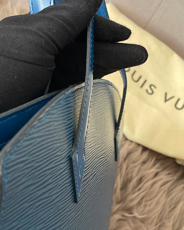 Preloved Authentic Louis Vuitton Saint Jacques bag in blue Epi leather