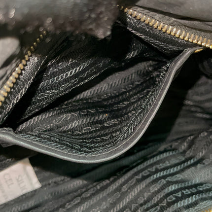 Preloved Authentic Prada Quilted Nylon Tessuto Bomber Bag – Black