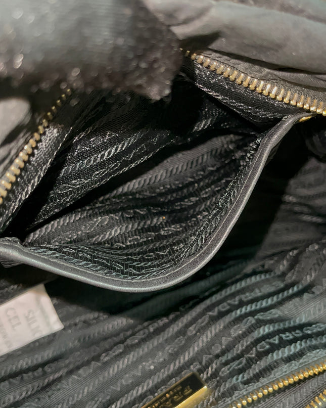 Preloved Authentic Prada Quilted Nylon Tessuto Bomber Bag – Black