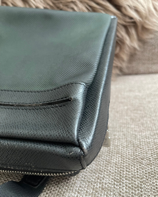 Preloved Authentic Louis Vuitton Taiga Leather Crossbody Bag – Épicéa Green, Silver Hardware