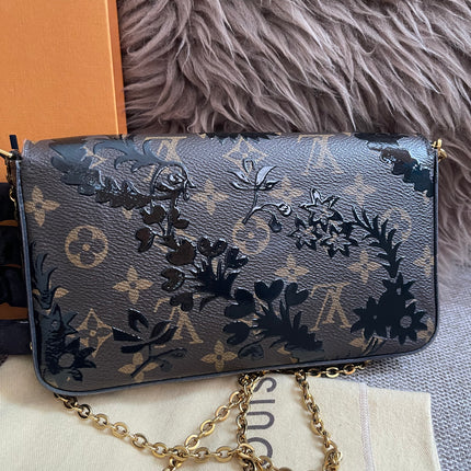 Preloved Authentic LV Félicie Pochette – Limited Edition Floral Jacquard Canvas