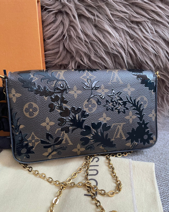 Preloved Authentic LV Félicie Pochette – Limited Edition Floral Jacquard Canvas