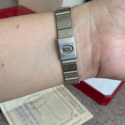 Preloved Authentic Cartier Santos Octagon — Two-Tone Steel & 18k Gold