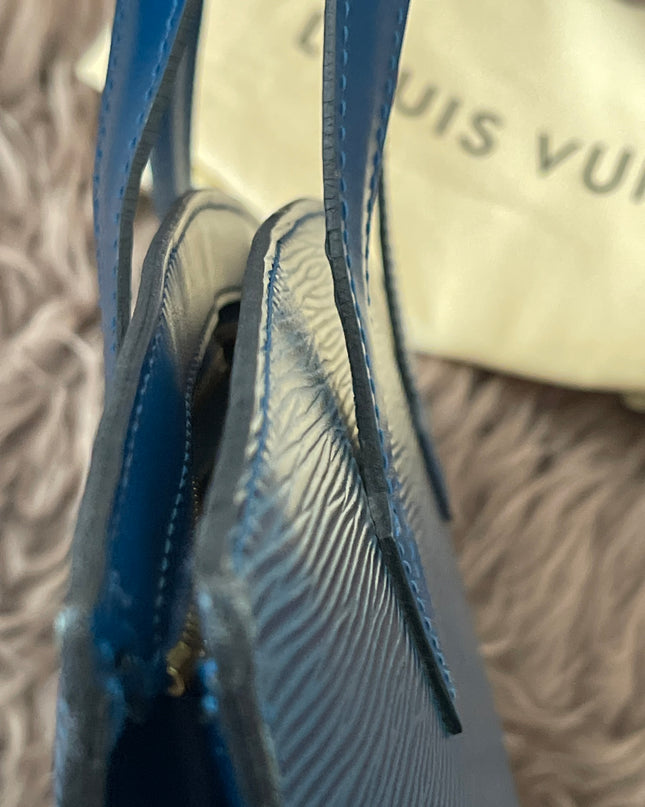 Preloved Authentic Louis Vuitton Saint Jacques bag in blue Epi leather
