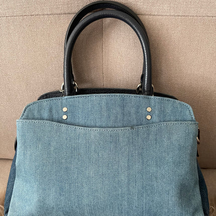Authentic Preloved Coach Mini Lillie Carryall (Denim Multi)