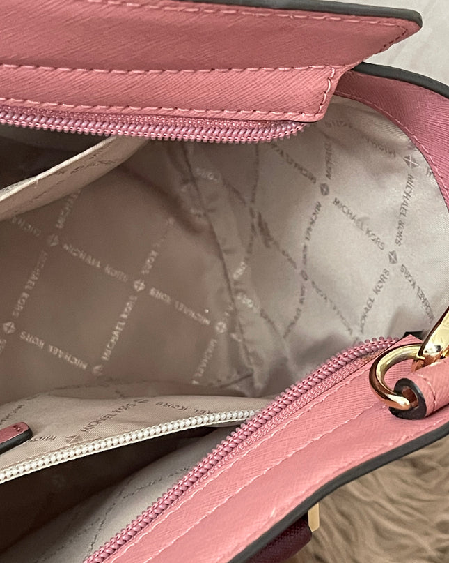 Preloved Authentic Michael Kors Selma Saffiano Leather Medium Satchel