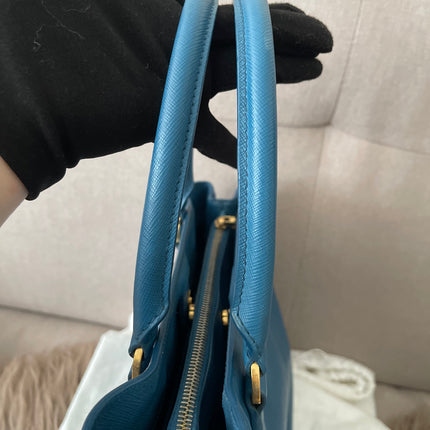 Preloved Authentic Prada Light Blue Galleria Tote Bag