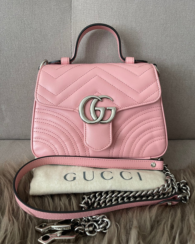 Preloved Authentic GUCCI GG Marmont mini top handle bag