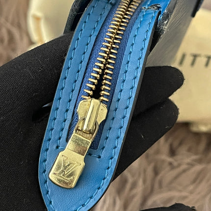 Preloved Authentic Louis Vuitton Saint Jacques bag in blue Epi leather