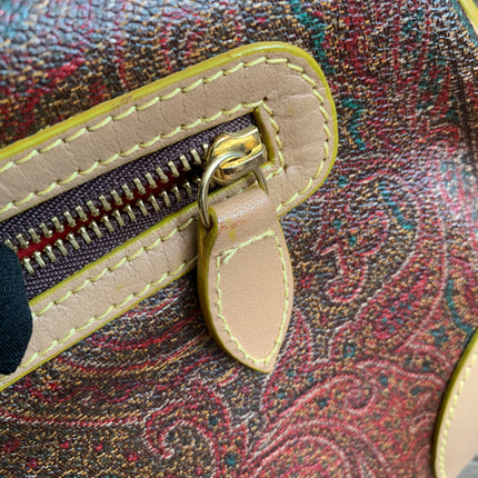 Etro Multicolor Paisley Coated Canvas and Leather Flap Crossbody Bag