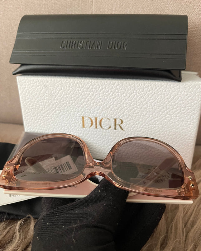 PRELOVED AUTHENTIC DiorPacific B2I Transparent Pink Butterfly Sunglasses