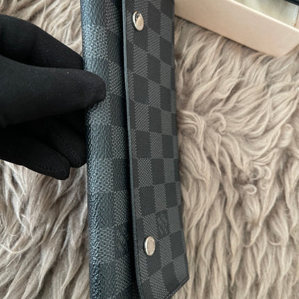 Preloved Authentic Rank A- Louis Vuitton Damier Graphite long wallet with removable insert