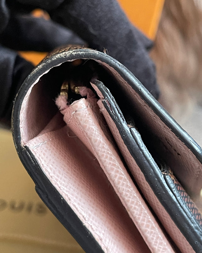 Preloved Authentic Louis Vuitton Sarah Wallet in Damier Ebene