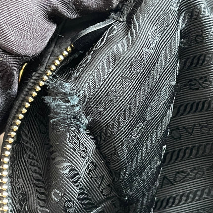 Preloved Authentic Prada Quilted Nylon Tessuto Bomber Bag – Black