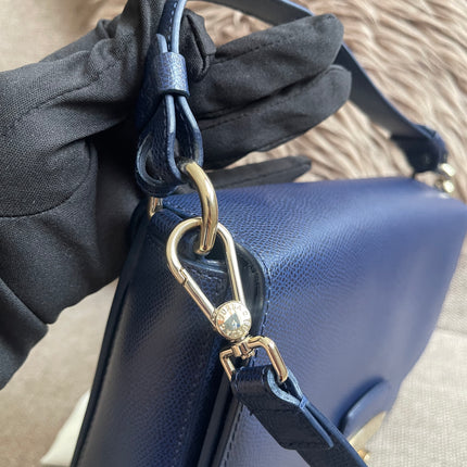 Preloved Authentic Furla Metropolis Small Shoulder Bag Navy Blue