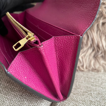 Preloved Authentic Louis Vuitton Monogram Empreinte Sarah Wallet – Fuchsia