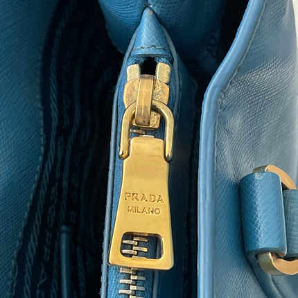 Preloved Authentic Prada Light Blue Galleria Tote Bag
