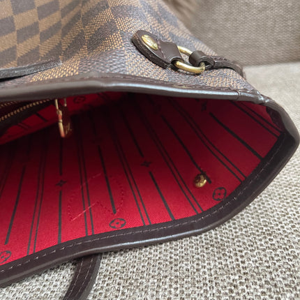 Preloved Authentic Louis Vuitton Neverfull PM — Damier Ebène Canvas