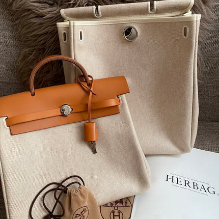 Preloved Authentic Hermes Herbag Zip