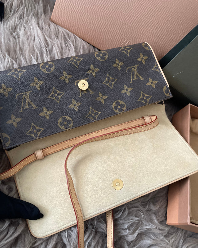 Preloved Authentic Louis Vuitton Monogram Pochette Twin PM cross body bag