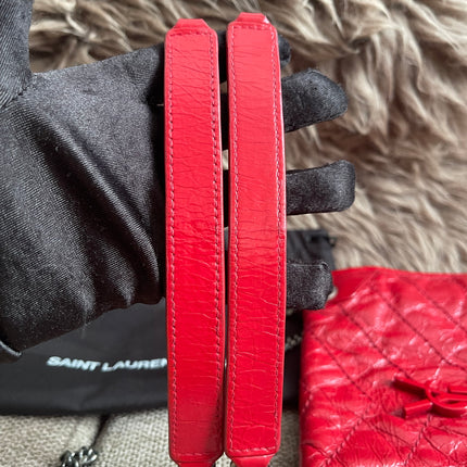 Preloved Authentic Saint Laurent Niki Baby Shoulder Bag — Red