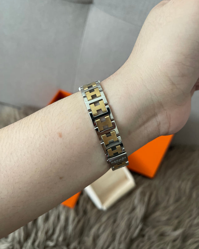 Preloved Authentic Hermès Clipper Watch 2 tone