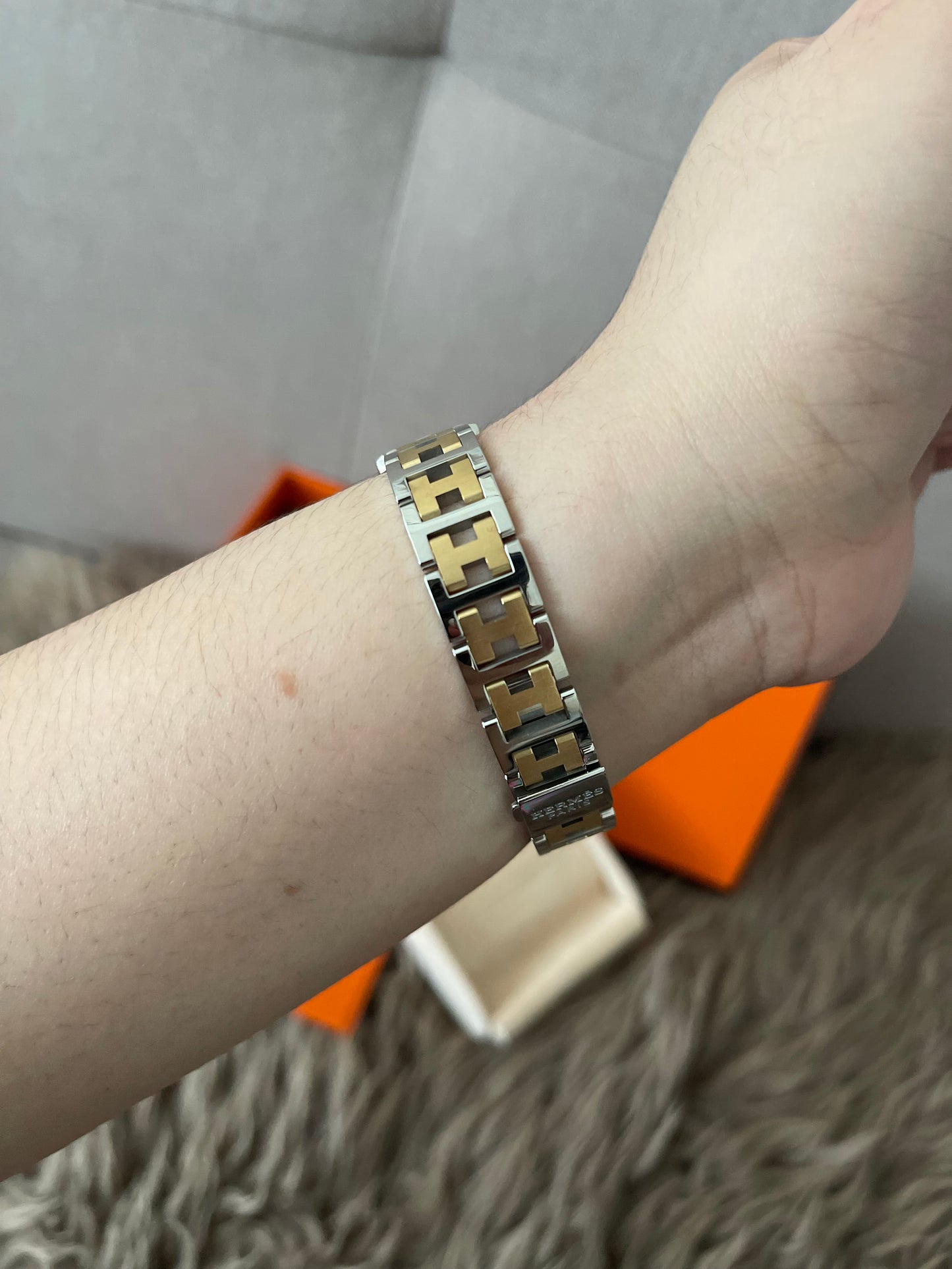 Preloved Authentic Hermès Clipper Watch 2 tone