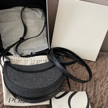 Preloved Authentic Polène Numéro Dix Grained Black Edition Calfskin