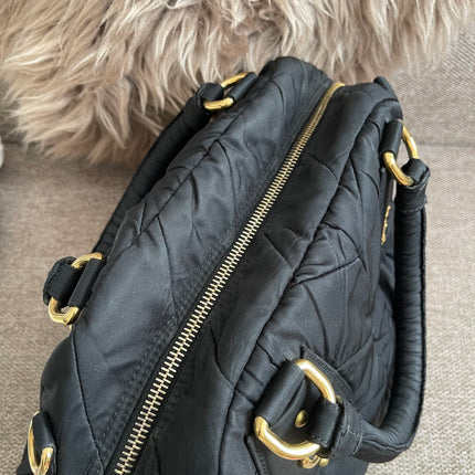 Preloved Authentic Prada Quilted Nylon Tessuto Bomber Bag – Black