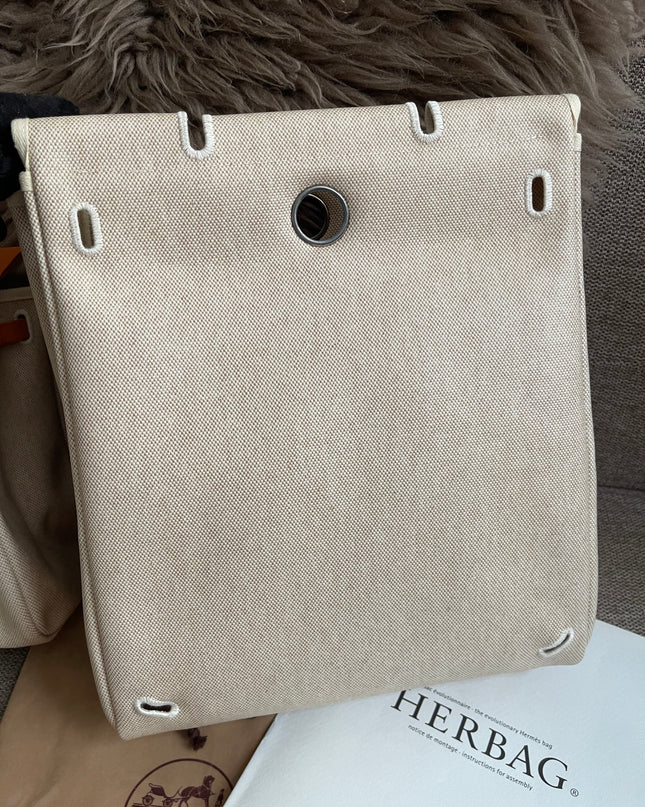 Preloved Authentic Hermes Herbag Zip