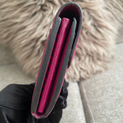 Preloved Authentic Louis Vuitton Monogram Empreinte Sarah Wallet – Fuchsia