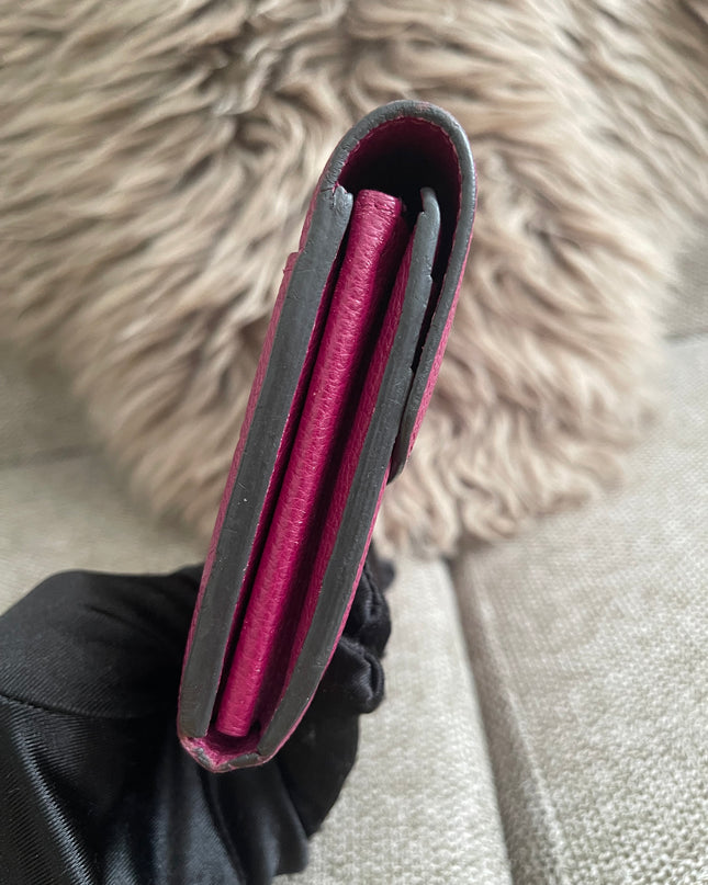Preloved Authentic Louis Vuitton Monogram Empreinte Sarah Wallet – Fuchsia
