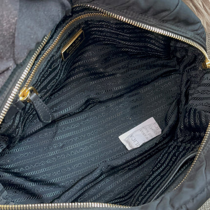 Preloved Authentic Prada Quilted Nylon Tessuto Bomber Bag – Black